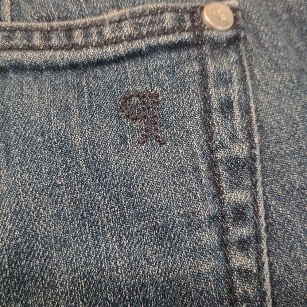 Pilcro Wide Leg Flared Jeans in Medium Blue Wash Size 30 - Picture 7 of 10